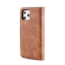 Avis Wewoo Coque Etui en cuir Texture Flip détachable magnétique avec support et fentes pour cartes et portefeuille iPhone 11 Pro Marron