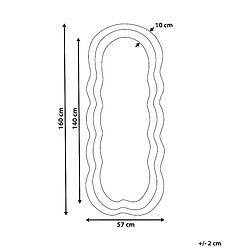 Avis Beliani Miroir LACS 57 cm 160 cm Velours Bleu