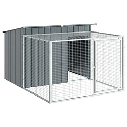 vidaXL Niche pour chien avec cour anthracite 153x194x110 cm