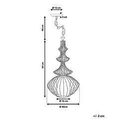 Avis Beliani Lampe suspension KOLVA Métal Blanc