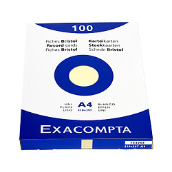 EXACOMPTA Fiches bristol, A4, uni, jaune ()