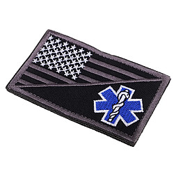 Drapeau Américain Paramédic Star Of Life Moral Badge Hook Loop Patch 3 # pas cher