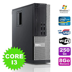 PC Dell Optiplex 990 SFF I3-2120 3.3GHz 8Go Disque 250Go DVD Wifi W7 - Occasion