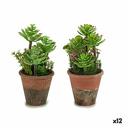 Ibergarden Plante décorative Succulent Plastique 16 x 23 x 16 cm (12 Unités)