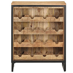 vidaXL Armoire à vin 62x33x78,5 cm Bois de manguier brut