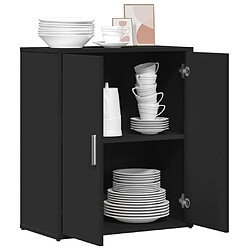 Avis vidaXL Buffet noir 60x31x70 cm bois d'ingénierie