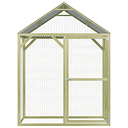 vidaXL Poulailler 1,5x1,5x2 m bois de pin imprégné