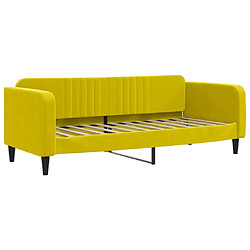 vidaXL Lit de repos sans matelas jaune 80x200 cm velours