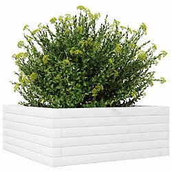 Avis vidaXL Jardinière blanc 60x60x23 cm bois de pin massif