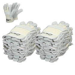 Ecd Germany Gants en cuir de vachette fendue nature L 24 paire