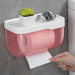 Avis Universal Porte-papier de toilette en plastique, porte-serviettes de toilette, étagères de rangement, boîtes de rangement, papier toilette (rose)