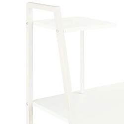 Acheter vidaXL Bureau avec étagère Blanc 102x50x117 cm