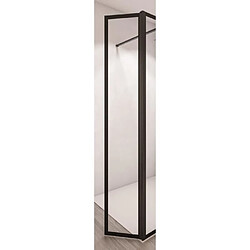 SAINT GOBAIN Porte pivotante Baleares atelier - Verre Timeless 8 mm trempé - L.34 cm x H.198 cm