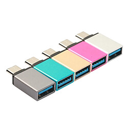 Wewoo Adaptateur bleu pour MacBook 12 pouces, Chromebook Pixel 2015, Huawei 6P, LG 5X, Google 5X / 6P, 1S / Le 1 Pro, Xiaomi 4C, Microsoft Lumia 950 Alliage d'aluminium USB-C / Type-C 3.1 Mâle vers USB 3.0 de données / chargeur pas cher