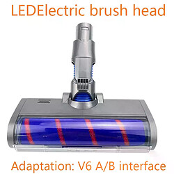 Brosse à tête roulante pour aspirateur dyson V6 Type A/B, outil rotatif avec lumières Led