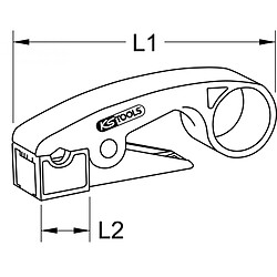 KS TOOLS 115.1243 Pince à dénuder pour câbles coaxiaux, 110 mm