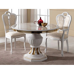 Avis Dansmamaison Table de repas ronde 110 cm avec allonge - ADELE