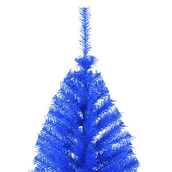 Acheter vidaXL Demi sapin de Noël artificiel avec support Bleu 210 cm PVC