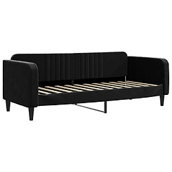 vidaXL Lit de repos sans matelas noir 80x200 cm velours