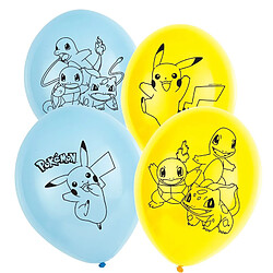 6 BALLONS LATEX POKEMON