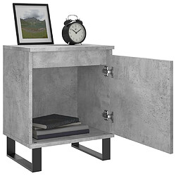 Avis vidaXL Table de chevet gris béton 40x30x50 cm bois d'ingénierie