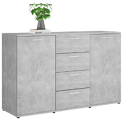 Acheter Maison Chic Commode Buffet - Meuble de rangement Gris béton 120x35,5x75 cm Aggloméré -GKD71667