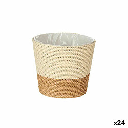 Ibergarden Cache-pot Marron Corde Plastique 16 x 14,5 x 16 cm (24 Unités)