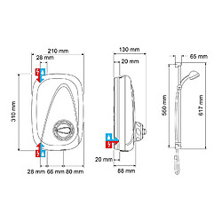 Mira 1.1532.354 intensité Chromé Douche cascade manuelle (Blanc)