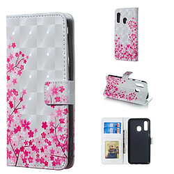 Wewoo Housse Coque Etui à rabat horizontal Sakura Pattern 3D pour Galaxy A40avec porte-cartes et fentes cartescadre photo et porte-monnaie