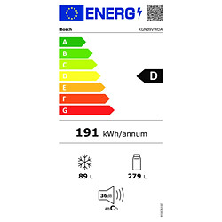 Réfrigérateur Combiné BOSCH KGN39VWDA Blanc