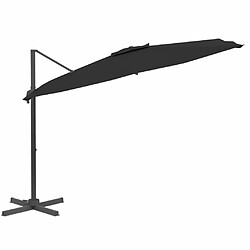 Avis Maison Chic Parasol Jardin | Parasol déporté avec mat en aluminium Noir 400x300 cm - GKD55755