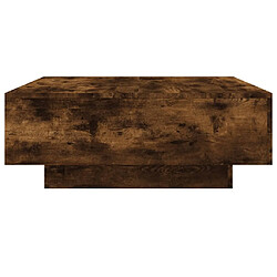 ComfortXL Table Basse Chêne Fumé 80x80x31 Cm Bois D'ingénierie pas cher