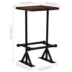 vidaXL Mobilier de bar 3 pcs Bois de récupération massif pas cher