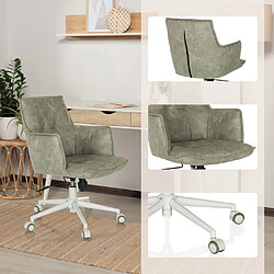 Chaise home office / Chaise pivotante SOLAO LIFE W tissu gris hjh LIVING pas cher