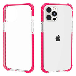 Coque en acrylique transparent épaissi aux quatre coins clair, antichoc rosé pour votre Apple iPhone 13 Pro 6.1 pouces