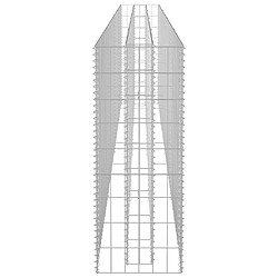 Acheter vidaXL Lit surélevé à gabion Acier galvanisé 360x30x90 cm