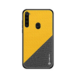 Coque en TPU + PU combo jaune pour votre Xiaomi Redmi Note 8T