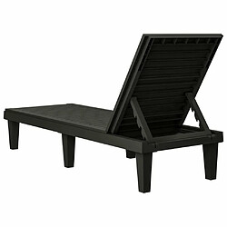 Maison Chic Chaise longue, Transat noir 155x58x83 cm polypropylène pas cher