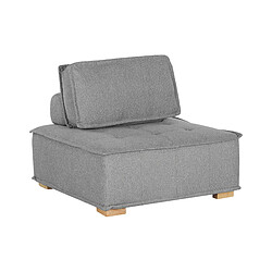 Beliani Section 1 place en tissu gris TIBRO