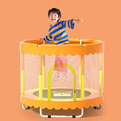 Avis IKIDO Trampoline avec filet de protection, trampoline exterieur enfant,trampoline rond pour enfants avec clôture de sécurité,filet de sécurité respirant,orange