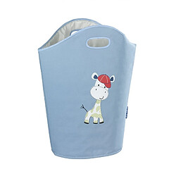 WENKO Corbeille à linge Girafe - 24 L - Bleu clair