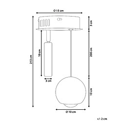 Avis Beliani Lampe suspension MABOLE Métal Noir