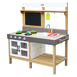 Acheter AXI Rosa Cuisine Enfant en bois | Cuisine de jeu multifonctionnelle |Jouet à sable & eau avec kit d'accessoires de 17 pièces | 50x115x120 cm