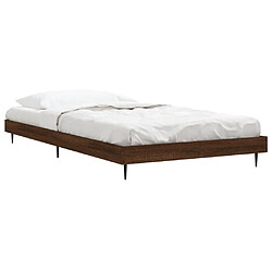 Avis Maison Chic Lit adulte - Lit simple Cadre de lit,Structure du lit Contemporain chêne marron 100x200 cm bois d'ingénierie -MN80719