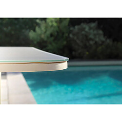 Acheter Table de jardin extensible, rectangulaire en aluminium Milos Ivoire - 8/10 places - Jardiline