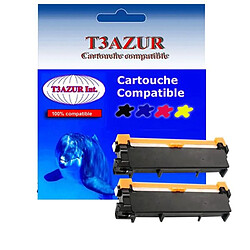 2 Toners Laser compatibles pour Brother HL L2300D, HL L2340DW, TN2320 - 2 600 pages - T3AZUR