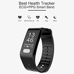 Avis Wewoo Bracelet connecté Smartwatch Fitness Tracker 0,96 pouces OLED à intelligent, Mode Sport de soutien / ECG / moniteur de fréquence cardiaque / Pression artérielle / de sommeil noir