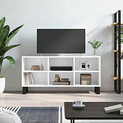 Maison Chic Meuble TV scandinave - Banc TV pour salon blanc brillant 103,5x30x50 cm bois d'ingénierie -MN57600