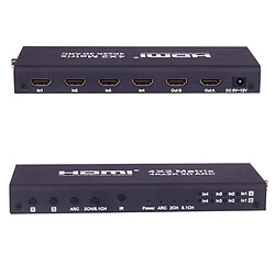 Wewoo Switch HDMI HDMI 4x2 Matrix Switcher / Splitter avec télécommande, ARC / MHL / 4Kx2K / 3D, entrée HDMI 4 ports, 2 ports HDMI sortie