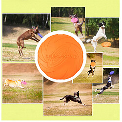 Acheter Le Chien Interactif De Plaque De Vol De Plage D'été En Caoutchouc Mou Joue L'orange 15cm